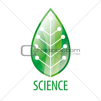 chip vector logo in green leaf