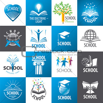 large collection of vector logos School