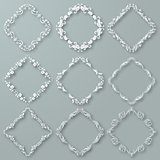 Set of white vector frames