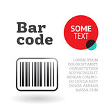 Brochure or page template with barcode