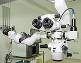 Hi-tech microscope in an operating room