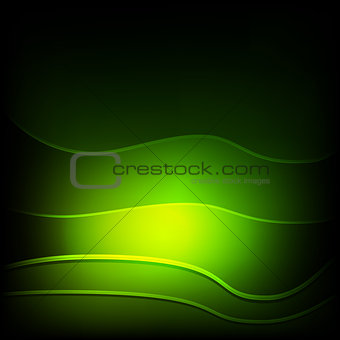 Green wave eco abstract natural background with lights and shado