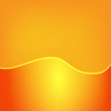 Abstract orange background with large glossy strip at the bottom