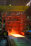 cooling hot steel on conveyor