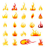 Fire Icons Vector Set 