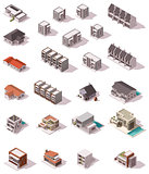 Vector isometric buildings set