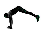 man crossfit  exercises fitness silhouette