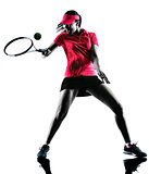 woman tennis player sadness silhouette