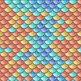 Seamless colorful river fish scales
