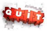 Quit - White Word on Red Puzzles.