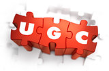 Word - UGC on Red Puzzle.