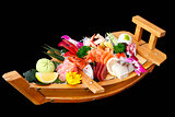 A boat of sushi