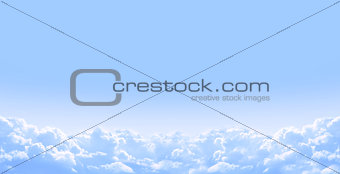 Nature background with white clouds in the blue sky