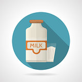 Flat color vector icon for dairy