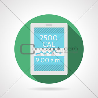 Flat color vector icon for app calorie counter