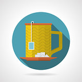 Flat color vector icon for teacup