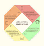 Polygonal infographic diagram