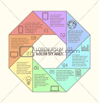 Polygonal infographic diagram