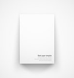 White paper template mock-up with drop shadow