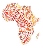 Africa map graphic illustration