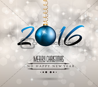 2016 New Year and Happy Christmas background