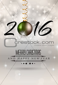 2016 New Year and Happy Christmas background 