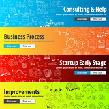 Flat Style Design Concepts for business strategy and career