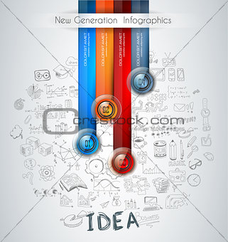 Infographics modern template to classify data and informations