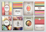 Vintage Styles brochure templates set with Labels. 