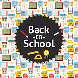 Flat Vector Back to School Background