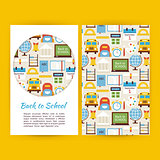 Vector Back to School Business Banners Set Template