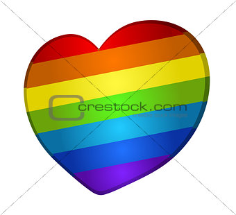Vector rainbow heart 