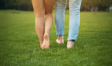 Legs of young couple