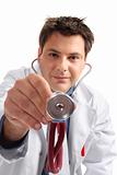 Medical examination checkup  - doctor with stethoscope