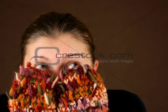 woman and gloves