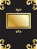 Book with golden frame