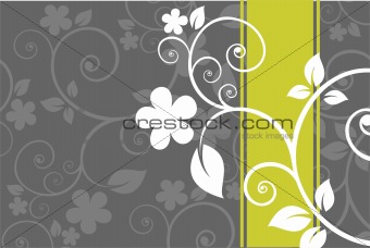 gray floral background