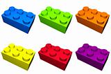 Construction Blocks In Colorful Isolation