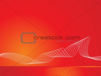 Vector illustration of lined art on a Red background