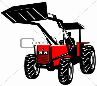 Front loader isolated on white