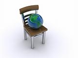Earth on chair