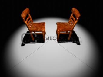 Chairs on stage
