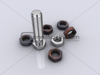 Screw and nuts