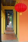 red lantern and corridor in the city