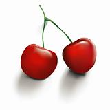 Vector Illustration of Red Cherries