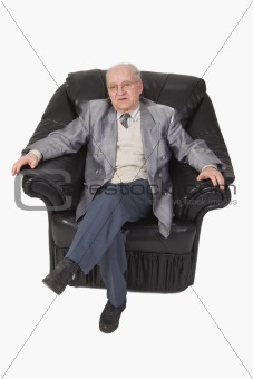 Senior in an armchair
