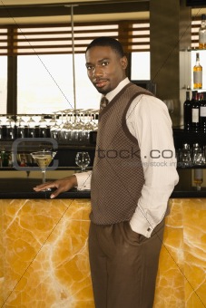 Man at bar.