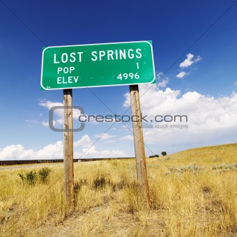 Wyoming road sign.