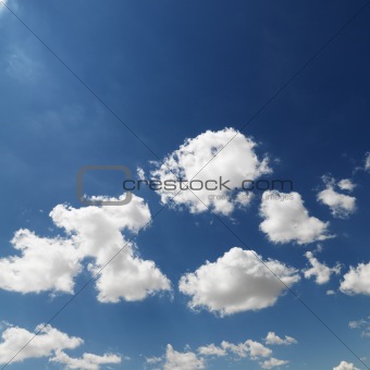 Cumulus clouds.