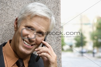 Man on phone.